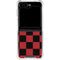 Red and Black Checkerboard Galaxy Z Flip6 Clear Case